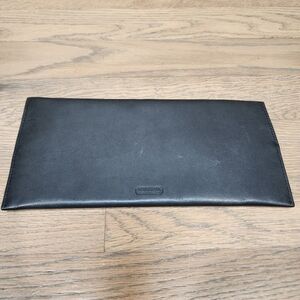 Vintage Coach Black Leather Bill Holder 9 inch x 4 inch